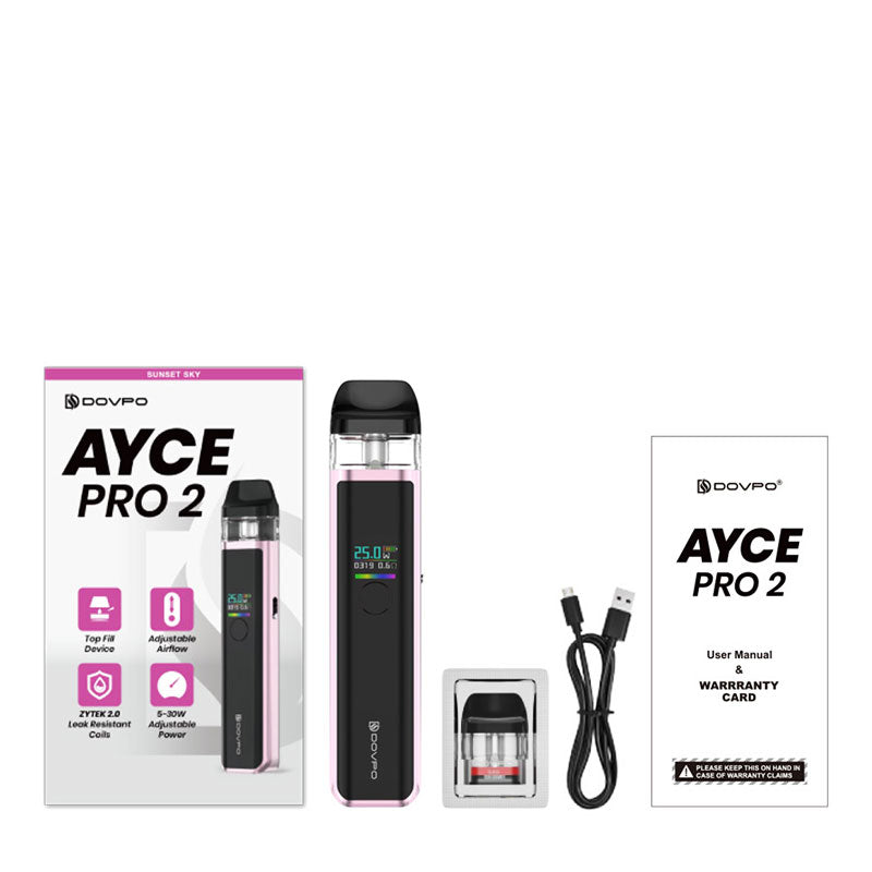 DOVPO Ayce Pro 2 Pod Kit Package Contents