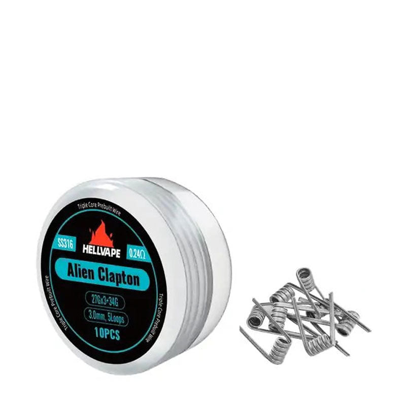 Hellvape Alien Clapton Coils SS316 0 24 ohm 34G