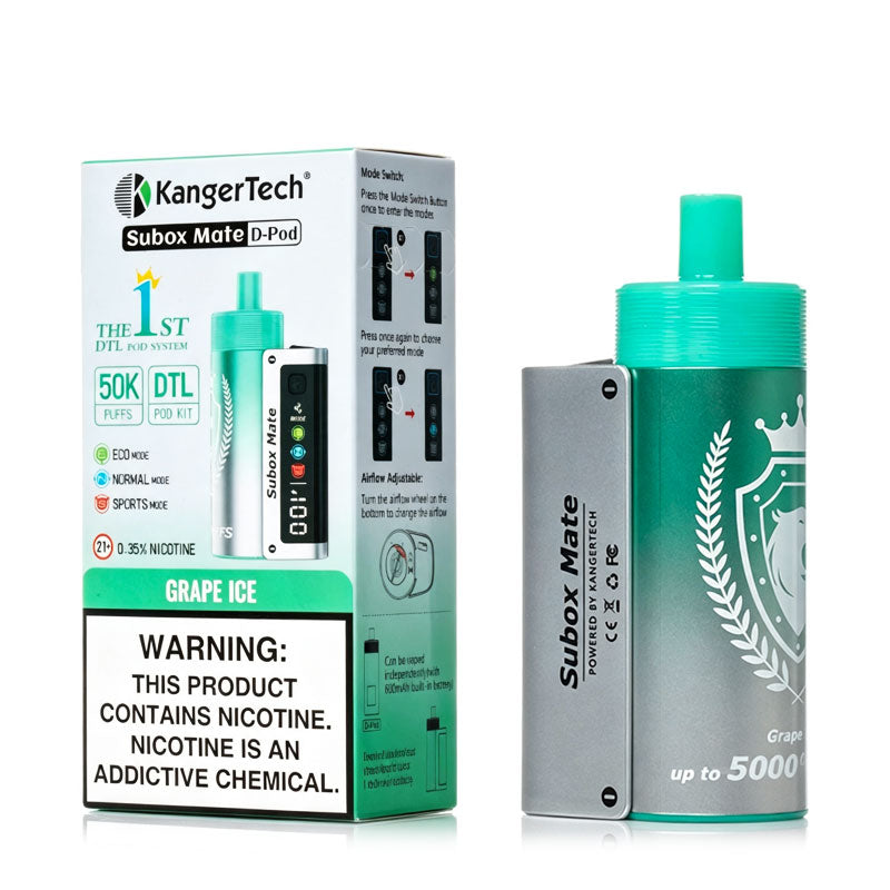 Kanger Subox Mate 50K D Pod Disposable Package Contents