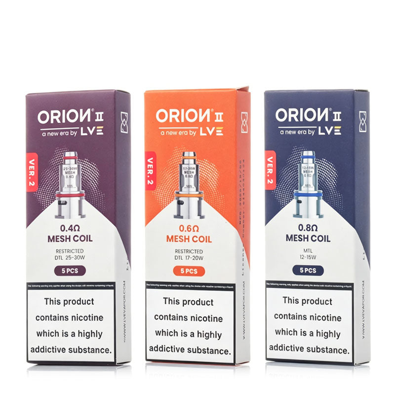 LVE Orion 2 Pro Replacement Coils (5-Pack) - ALIVAPE LVE Orion 2 Pro Replacement Coils (5-Pack) - ALIVAPE