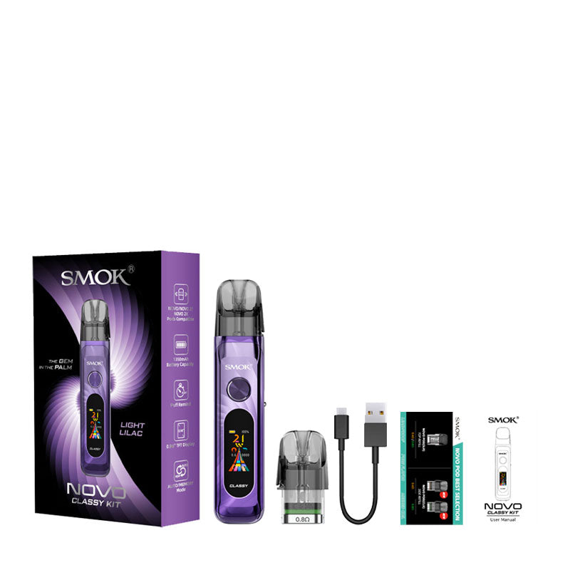 SMOK Novo Classy Pod Kit Package Contents