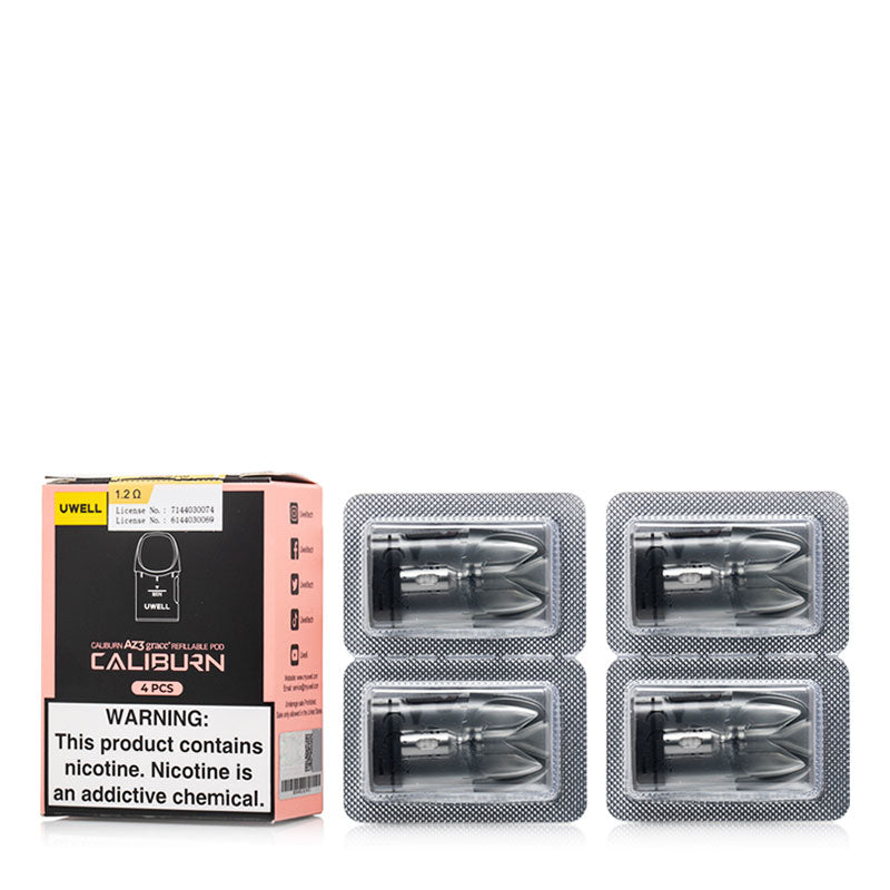 Uwell Caliburn A3 / AK3 / A3S / AZ3 / AZ3 Grace Replacement Pods (4-Pa - ALIVAPE Uwell Caliburn A3 / AK3 / A3S / AZ3 / AZ3 Grace Replacement Pods (4-Pa - ALIVAPE