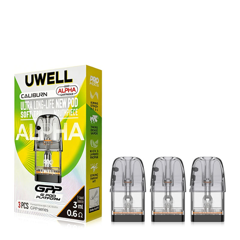 Uwell Caliburn GPP Alpha Replacement Pods 3 Pack