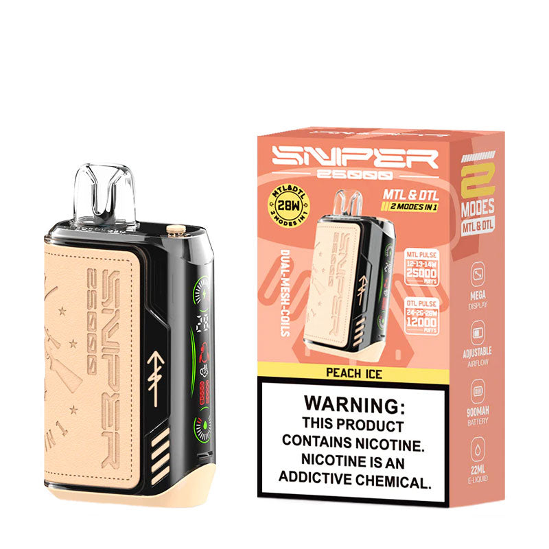 VAPMOD Sniper 25000 Disposable Peach Ice