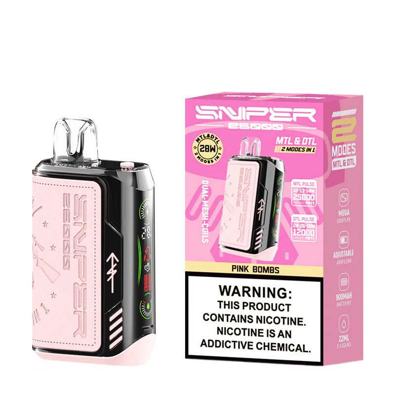 VAPMOD Sniper 25000 Disposable Pink Bombs