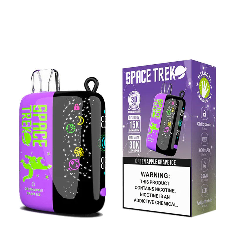 VAPMOD Space Trek 30000 Disposable Green Apple Grape Ice