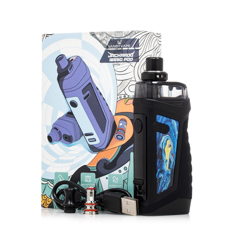 Vandy Vape Jackaroo 18650 Pod Kit Package