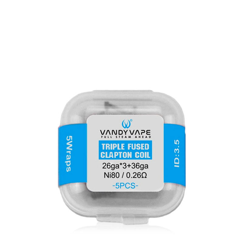 Vandy Vape Triple Fused Clapton Coils (5-Pack) - ALIVAPE Vandy Vape Triple Fused Clapton Coils (5-Pack) - ALIVAPE