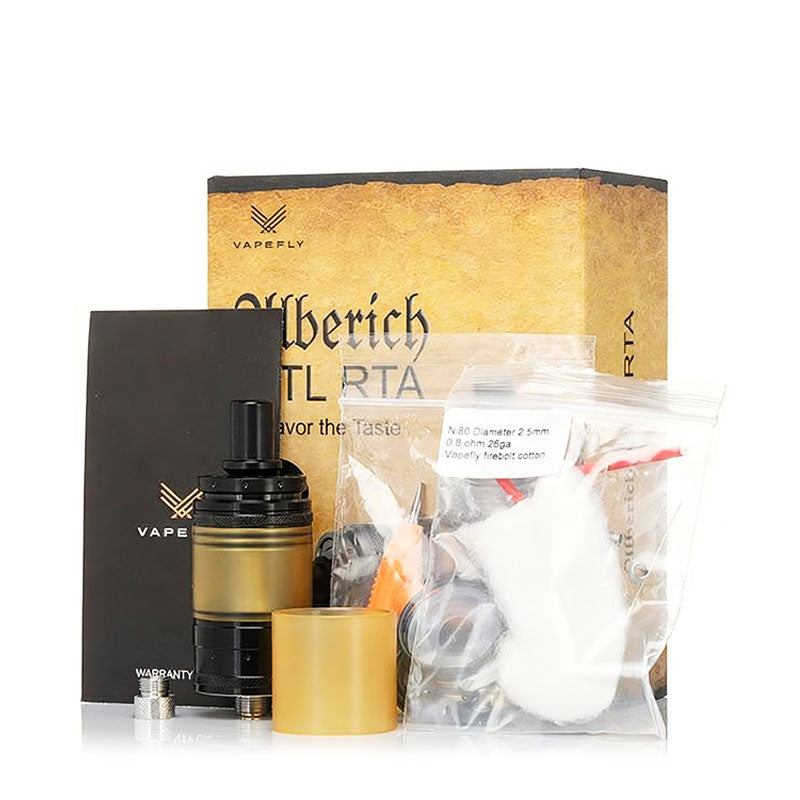 Vapefly Alberich MTL RTA Package Contents