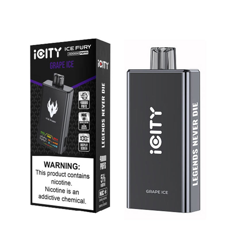 iCity Ice Fury 40000 Disposable Grape Ice