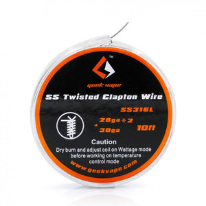 GeekVape SS Twisted Clapton Wire 10ft