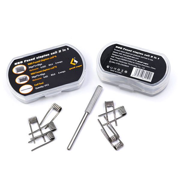 GeekVape N80 Fused Clapton Premade Coils 0.35ohm/0.4ohm 8pcs - ALIVAPE GeekVape N80 Fused Clapton Premade Coils 0.35ohm/0.4ohm 8pcs - ALIVAPE