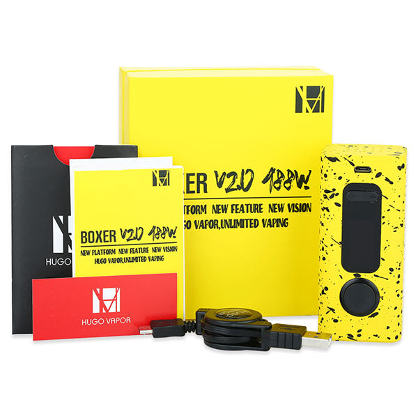 Hugo Vapor BOXER V2.0 188W TC Box Mod - ALIVAPE Hugo Vapor BOXER V2.0 188W TC Box Mod - ALIVAPE